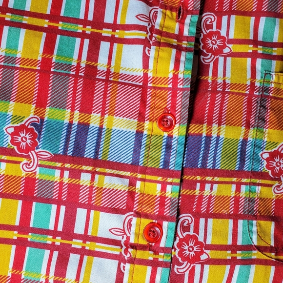 Vintage 1990s Adeiau Delafield Plaid Button Up Camp Shirt Women's Size Large - Picture 11 of 16